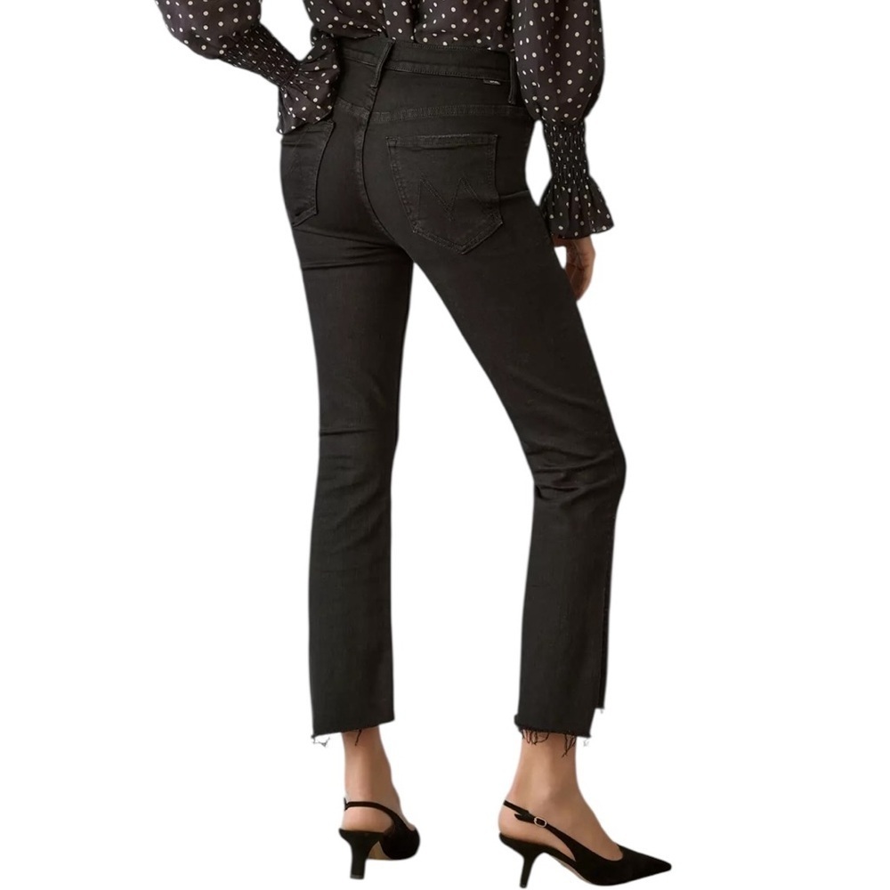 MOTHER The Insider Mid-Rise Crop Step Fray Jeans - Picture 7 of 9